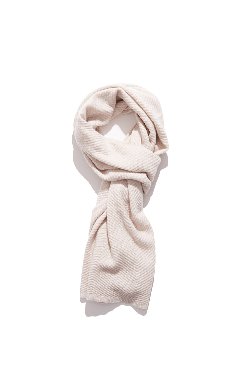 Premium pure cashmere100 whole-garment knitting shawl and scarf-Cream ivory
