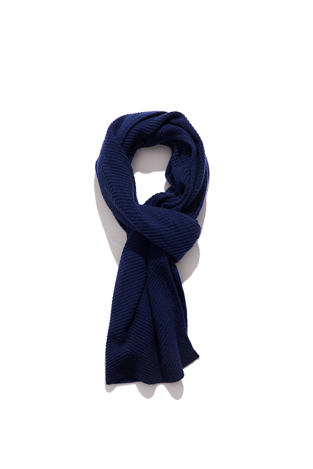 Premium pure cashmere100 whole-garment knitting shawl and scarf - Royal navy